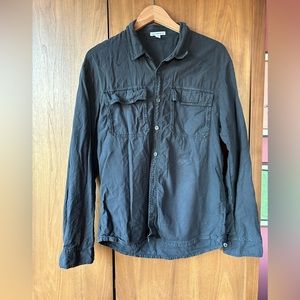 James Perse black corduroy shirt size 2